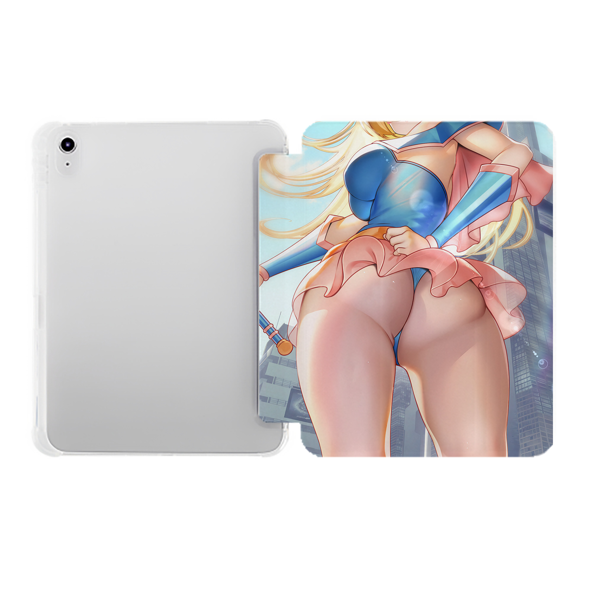 （画像用） 遊☆戯☆王 Yu-Gi-Oh! IPad ケース ペン収納付き 三つ折りスタンド PUレザー×シリコン 対応機種9.5/10.5/10.9インチ